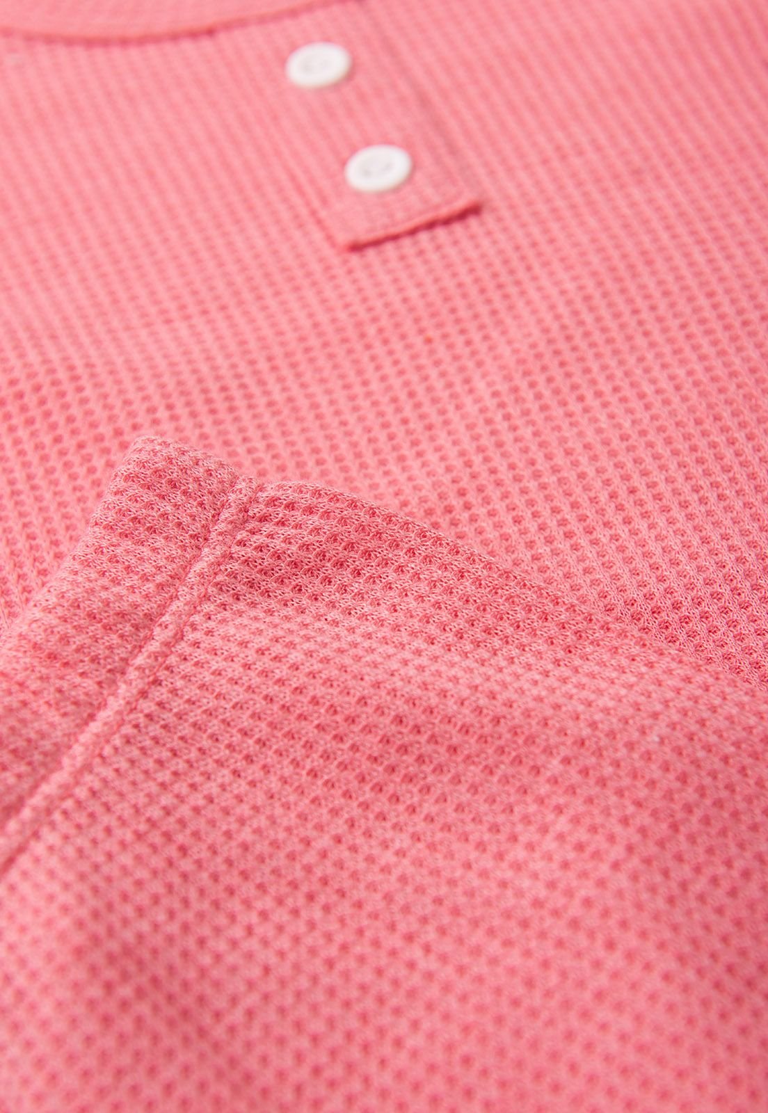 Detalhe: Textura moscou do Conjunto Blusa e Cal&ccedil;a Moscou Ame Kids, cor P&ecirc;ssego