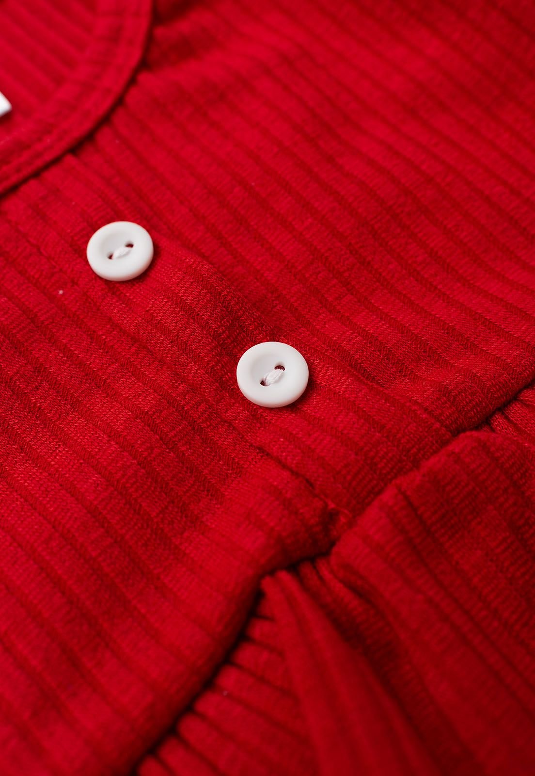 Detalhe: Bot&otilde;es na frente do Conjunto Bata e Cal&ccedil;a Bubble Ame Kids, cor Off-white
