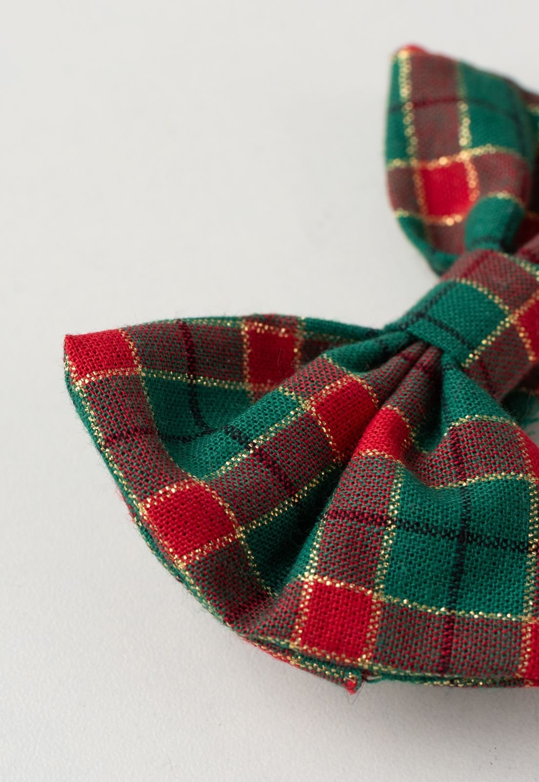 Presilha de Cabelo Lacinho Ame Kids na vers&atilde;o Xadrez Natal Verde
